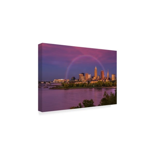 Galloimages Online 'Rainbow Over Cleveland' Canvas Art,30x47